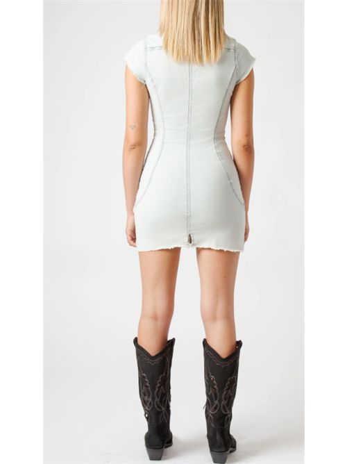 Abito Denim Slim Fit con Bottoni  Mini Dress, Stile Casual Chic Met Met | M12 T19L951V. UNICA